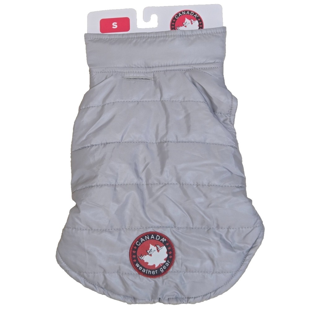 Canada Weather Gear Dog Jacket Size Small Chest 7" Length‎ 11" Gray NWT